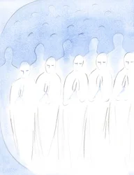 Poistuneet sielut, jotka ovat olleet uskollisia ja jotka nyt puhdistuvat, ovat vielä rauhassa, kärsivät mielellään ollakseen Jumalan arvoisia, 2001 (paperilla)