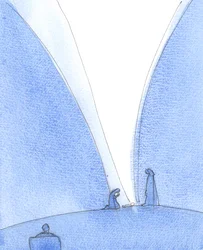 Jumala Poika syntyi Neitsyt Mariasta, 2005 (akvarelli paperille).