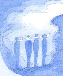 Kuinka loistavia ovatkaan Kaikkein Pyhän Hengen lahjat: välkkyvät, kaunopuheiset liekkikielet ovat vain hänen suuren tulensa kipinöitä., 2001 (paperilla)