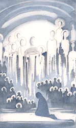 Näin taivaassa Jumalaa palvovien kokoontumisen kirkkauden, kun me palvomme maan päällä, 2000 (paperilla)