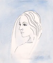 Taivaassa Neitsyt Maria jakaa poikansa huolen kaikesta, mitä maan päällä tapahtuu, 2000 (paperilla)