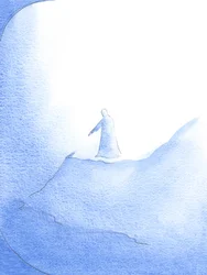 On kuin Kristus olisi niin antelias, että Hän on kuin kallisarvoisen voiteen astia. Armon "pisara" voi saada aikaan muutoksen meissä, 2002 (w/c paperilla)