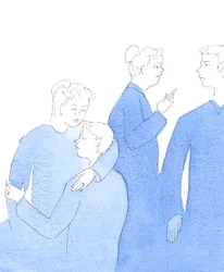 On totta, että Kristus haluaa meidän rohkaisevan muita ihmisiä siinä, mikä on hyvää; mutta joskus meidän on kuitenkin puhuttava "kovia totuuksia", aivan kuten Kristus teki, auttaaksemme ihmisiä muuttumaan, 2005 (vesiväri paperille).