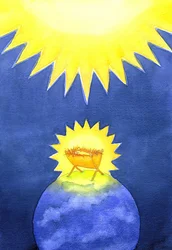 Jeesus Kristus on Jumalan luoma ihminen; Silti Hän ei tullut maan päälle vallassa, vaan avuttomana vauvana, 2001 (paperilla)