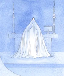 Jeesus on kanssamme Jumala pyhityksessä, peittäen kirkkautensa, mutta kaikki meiltä piilotettu kirkkaus tarjotaan täällä Isälle., 2001 (paperilla)
