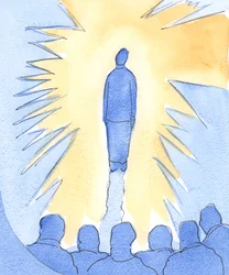 Hän, joka seisoo hyvin lähellä Kristusta, on Hänen kirkkautensa "halo", vaikka hän yksinään on pieni, heikko ja merkityksetön, 2002 (paperilla)