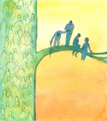 Kirkko on Kristuksen ruumis, emmekä saa erottaa itseämme siitä tottelemattomuuden, erimielisyyden tai hajoamisen kautta, 2003 (w/c paperilla)