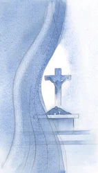 Pyhä Henki lävistää verhon pyhässä messussa ja paljastaa meille Kristuksen kärsimysten mysteerin., 2000 (paperilla)