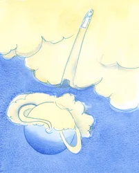 Uskollisen paavin saarnaama sanoma on johdonmukainen, johdonmukainen ja tehokas niille, jotka ottavat sen vastaan ja jotka siksi "elävät valossa", 2006 (w/c paperilla)