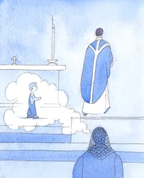 Papin äidin tulisi tunnistaa oma osuutensa papin kutsumuksen kehittymisessä, 2005 (akvarelli paperille).