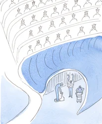 Taivaan lähellä on paikka, nimeltään Kiirastus, jonne ihmiset saapuvat valmistautumaan taivaaseen, 2004 (paperilla)
