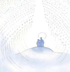Istuimme yhdessä rukouksessa. Näin valtavan taivaan joukon, joka palvoo Jumalaa lakkaamatta, Kristuksessa, Vapahtajassamme, 2000 (paperilla)
