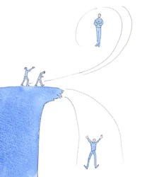 Kun olemme kuolleet, on liian myöhäistä kääntyä Jumalan puoleen, jos olemme kuolleet kuolemansyntiin, 2005 (akvarelli paperille).