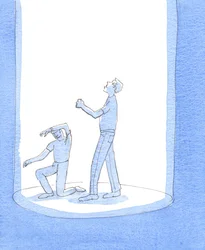Kun pyydämme pyhien rukouksia, voimme olla varmoja, että heidän esirukouksensa ovat hedelmällisiä, 2005 (akvarelli paperille).