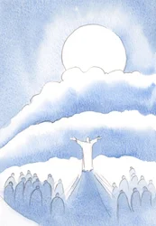 Sanat eivät voi kuvailla sitä ihmettä, että Jumala rakastaa meitä, Hänen lapsiaan - veljiä ja sisaria yhdessä Hänen edessään, 2000 (paperilla)