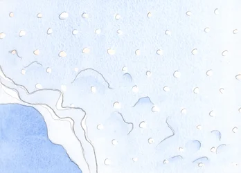 Väärät asenteet ja vanhat mielentavat voivat ilmaantua, kuten uuden tapetin läpi näkyviä kokkareita; tarvitaan lujaa valmistautumista uskoon, 2001 (w/c paperilla)