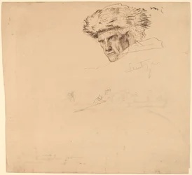 Tutkimukset "Washington Crossing the Delaware" [recto]