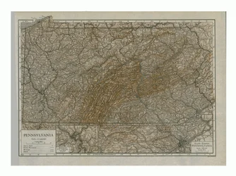 Pennsylvanian kartta, 1910.
