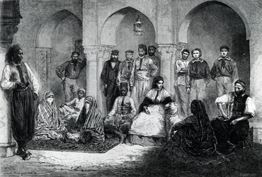 Neiti Tinne ja talon henkilökunta, Alger, kuvitus teoksesta 