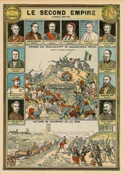 Toinen imperiumi 1852-1870 - Malakofin vangitseminen 8. syyskuuta 1855 - Solferinon voitto 24. kesäkuuta 1859 - Emile Ollivier, Baron Haussmann, Napoleon III, keisari Eugenia, paavi Pius 9, Marechal Niel, Victor Emmanuel (Victor Emmanuel (Victor Emmanuel) 