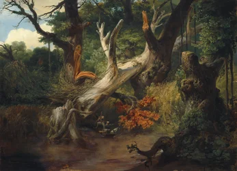 Metsästys Pontinen suoalueilla, 1833.