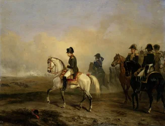 Keisari Napoleon I ja hänen esikuntansa hevosen selässä