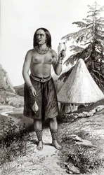 Galla Woman (litho) (bw kuva)