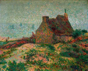 Breton talo merinäköalalla
