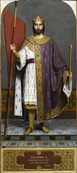 Ranskan kuningas Philip II 1165-1223, 1840-luku.