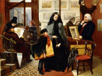 Luonnos elokuvalle "Nimetön ja ystävätön", n. 1857