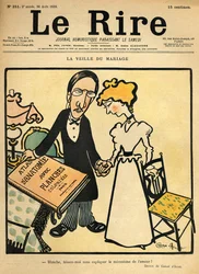 Häitä edeltävänä päivänä sarjakuva Le Riren kannesta, 26. elokuuta 1899