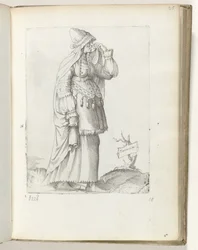 Tartara (otsikko esineessä) Tartaarse vrouw, ca. 1550 Aikamme eri kansojen asenteet (sarjan nimi)