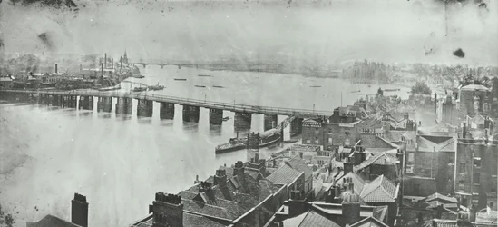 Battersea Bridge: näkymä Chelsea Church Towerista, 1875