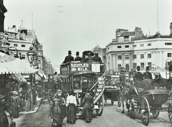 Oxford Circus, Westminster LB: katso itään, 1895
