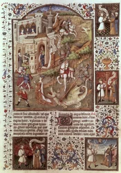 17294, fol 448 St. George tappaa lohikäärmeitä