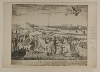 Karikatyyri Itävallan peräkkäissodasta, julkaissut G. Foster, Lontoo, 1743