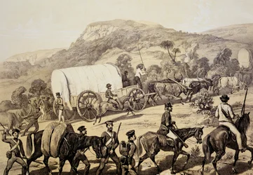 Vaunujen saattue Kafirlandin kohtauksista ja tapahtumista Kafirin sodassa 1851-53