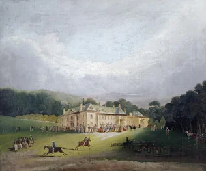Firlen juhla, jossa muinainen Quintain-peli herätettiin henkiin, 1827