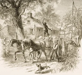Homestead Kansasissa, American Picturesista, julkaisija The Religious Tract Society, 1876