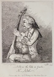 Solo Viola da Gamballa, Carl Friedrich Abel (1723-87), kaiverrus William Nelson Gardiner (1766-1814) 1787