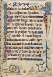 Lisätä. 42130, f.193, Psalmi 105, Naiset kehrävät ja karstaavat villaa, 