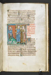 Lisää MS 47680, f.65r Aristoteles osoittaen kuninkaalle tuotuja lintuja, Secretum Secretorum, n. 1326-27 (vellum)