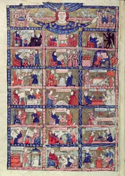 Add. Ms 30204 fol. 1v Nekromantian taito taiteiden ja tieteiden filosofisessa järjestelmässä