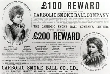 Mainos Carbolic Smoke Ball Companylle, 1893
