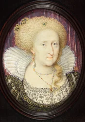 Anne of Denmark (akvarelli vellum)
