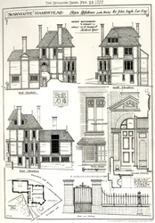 Bijou Residence Sunnycote, Hampstead, (studiolla) John Ingle Lee Esqille, The Building News, 23. helmikuuta 1877 News, 23. helmikuuta 1877