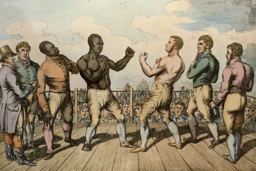Nyrkkeilyottelu Cribbin (1781-1848) ja Molineaux