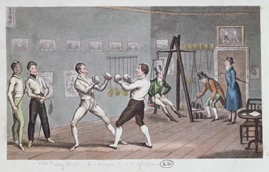 Nyrkkeily Englannissa, 1823 (värikaiverrus)