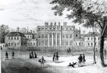 Buckingham House vuonna 1775, elokuvasta "Old and New London: Volume 4", n. 1878