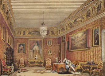 Byrons Room Palazzo Mocenigossa, Venetsiassa (wc paperilla)
